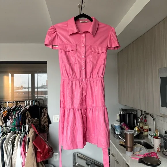 cute leather dresses TWEEN ACACIA Vegan Leather DRESS Black Vegan Leather / MD (10) main image 0